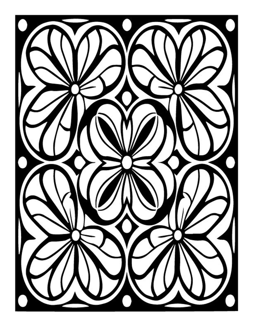 Abstract Coloring Pages | 50 Printable Coloring Pages | Pattern Coloring Pages | Relaxing Coloring Pages | Stress Relief Coloring