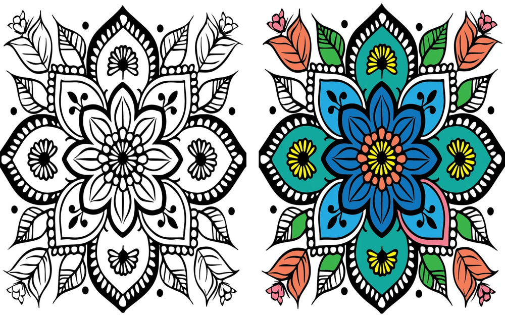 Indian Mehndi Coloring Pages | 50 Printable Coloring Pages | Henna-Inspired Designs Coloring | Relaxing & Stress Relief Coloring Pages